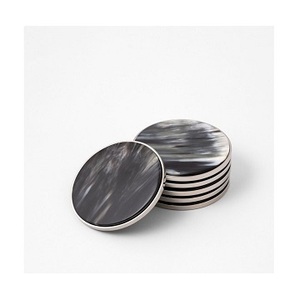 Unique Design Horn Coaster Buffalo horn Coaster Tea Coaster Place Mats Natural Square Horn Coaster At factory Wholesale Price - Product Image 1
