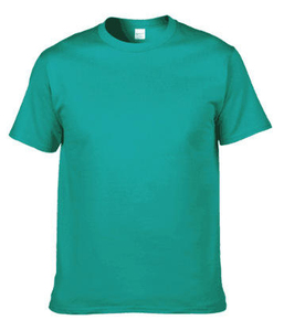 Camiseta de Manga Corta para Hombre, Cuello Redondo, Corte Regular, Color Sólido, Estilo Casual, 100% Algodón Jersey, Tejido Liso Teñido, Diseño Sencillo - Product Image 4