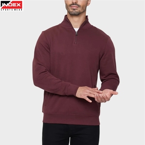 เสื้อสเวตเชิ้ตผู้ชายแบบซิป ¼ ตัว OEM ODM แขนยาว ผ้าเนื้อนุ่ม สวมใส่สบาย เหมาะสำหรับใส่ในชีวิตประจำวันช่วงฤดูหนาว - Product Image 1