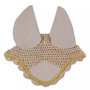 Promotion : Bonnet anti-mouches pour cheval en crochet à trois voies, magnifique design tricoté serré, pour l'équitation ou comme bonnet d'oreille. - Product Image 3