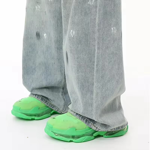 Jeans de Mezclilla Vintage Unisex Personalizados para Hombre, Pantalones Vaqueros Holgados Lavados de Estilo Urbano - Product Image 3