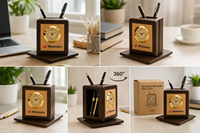 Cadeau promotionnel WorkPro personnalisé en bois pour bureau avec impression numérique – Boîte cadeau couleur personnalisée – Cadeau du Nouvel An chinois et de Noël