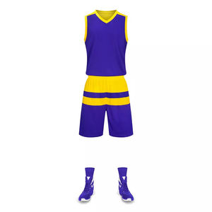 Uniforme de baloncesto hecho con material 100% poliéster para uso en equipo, conjuntos de uniformes de baloncesto de alta calidad con su logotipo. - Product Image 4