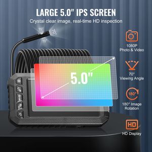 Telecamera Endoscopica Industriale con Schermo da 5 Pollici, Tripla Lente, 1080P, 8+2 Luci, Impermeabile IP67 - Product Image 3