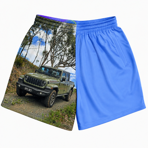Pantalones Cortos Deportivos Personalizados de Australia, 100% Poliéster, Cómodos, con Estampado Digital, Antibacterianos, Cintura Elástica, para Hombre - Product Image 3