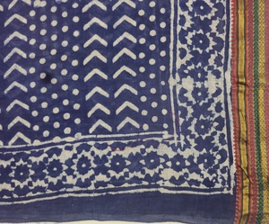 Elegant Handmade Zari <b>Sarong</b> Crafted From Soft Cotton Fabric With Traditional Indian Block Print Design Perfect As A Beach Wrap - Product Image 5