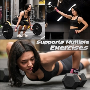 Bandes de maintien pour poignets de gym en néoprène rembourré, nylon et coton, réglables, légères, pour un maintien renforcé, sangles de soulevé de terre, musculation - Product Image 5