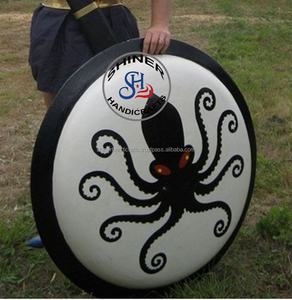 Armadura Medieval de acero de calibre 18, armadura redonda de escorpión coleccionable, escudo redondo blanco - Product Image 6