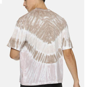 เสื้อยืดสตรีทแวร์ลำลอง ผ้าฝ้าย 100% ลายมัดย้อม ผ้าฟลีซกันเป็นขุย คุณภาพพรีเมียม ทรงไหล่ตก ใส่ได้ทั้งชายและหญิง - Product Image 4