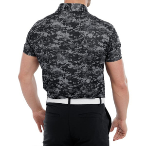 Polo camouflage à manches courtes pour homme, séchage rapide, en polyester tricoté, coupe décontractée, avec boutons - Product Image 3