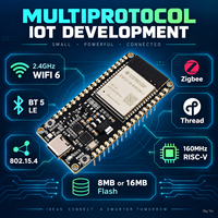 Carte de développement IoT ESP32-C6-WROOM-1 N8 N16 WiFi 6 BT 5 LE 160 MHz RISC-V Type-C avec connecteurs à broches optionnels ESP32-C6-DEV-KIT-N8
