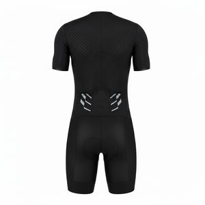 Ensemble de cyclisme unisexe en polyester 100% à séchage rapide avec impression numérique |   Ensemble de cyclisme respirant 2 pièces (maillot et short) avec logo personnalisé – Vente en gros - Product Image 2