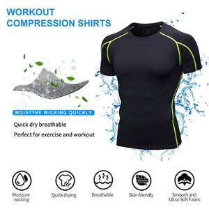 T-shirt de compression pour homme Cool Dry, absorption de la transpiration, entraînement, gym, avec taille personnalisée, léger, doux pour la peau - Product Image 5