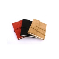 Cuaderno de Cuero Vintage con Hojas Sueltas Recargables, Papel de Algodón Hecho a Mano, 100% Cosido a Mano, Diario de Viaje