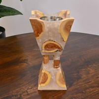 Dernier brûleur Bakhoor en bois et résine pour la décoration intérieure et brûleur d'encens arabe en bois et résine