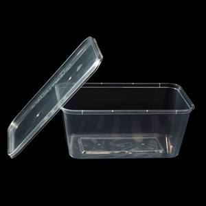 Conteneur alimentaire rectangulaire jetable en PP pour plats à emporter, couleur personnalisée, OEM ODM, fournisseur en gros, boîte - Product Image 1