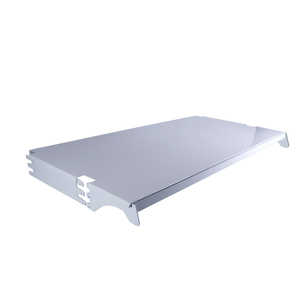 Étagères gondoles en L robustes, fabrication directe d'usine, 48W 17D TL, étagère en métal platine, capacité de 80 à 120 kg, perforation, supermarché - Product Image 1