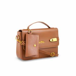 Bolso de hombro de mujer formal marrón P36142 - Product Image 2