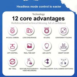 Dron E99 2025 de Alta Calidad con Cámara 4k HD, Plegable, Transmisión en Tiempo Real, Mini Dron para Principiantes, Juguete Infantil, Quadcopter - Product Image 3