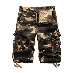 Men's Camouflage Cargo Shorts Mid Waist Drawstring Breathable Canvas Casual Bermuda Shorts With Pockets - Product Image 2