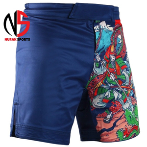 กางเกงชกมวยสไตล์ใหม่สั่งทำได้ คุณภาพสูง ขายส่ง ยืดหยุ่นสูง น้ำหนักเบา ระบายอากาศได้ดี ผลิตจากโพลีเอสเตอร์ 100% สำหรับกีฬากราปลิงและคิกบ็อกซิ่ง - Product Image 1