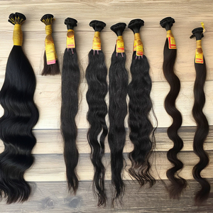 Cheveux humains vierges indiens naturels en vrac, doux et soyeux, Remy, cheveux à tresser non traités, non tressés, style Jerry Curl. - Product Image 5