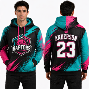 Sudadera con Capucha de Baloncesto Sublimada Personalizada para Hombre, Ropa Deportiva de Alto Rendimiento, Sudadera con Logotipo del Equipo, Nombre y Número Personalizados, Fabricante OEM - Product Image 4