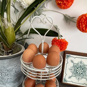 Black Metal <b>Egg</b> Holder Basket, Modern Kitchen <b>Egg</b> <b>Storage</b> Organizer - Product Image 4