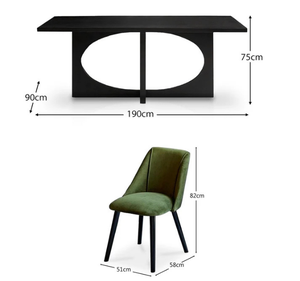 Juego de Mesa de Comedor de Madera de Teca Sólida Contramar, Estilo Minimalista - Product Image 6