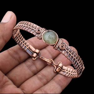 2026 Brazalete de Cobre Texturizado Hecho a Mano para Mujer, Estilo Africano e Indio, para Halloween - Product Image 5
