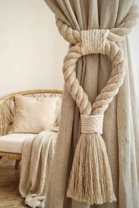 Curtain holder - <b>tieback</b> for curtains, rope binding with loops - Product Image 2