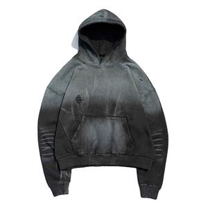 Antique de haute qualité hommes rétro lourd coton pull à capuche Logo personnalisé graphique rue à capuche automne sweat à capuche surdimensionné - Product Image 1