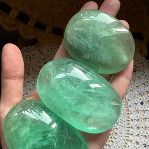 Piedra de Palma Ovalada de Fluorita Verde Natural Chakralume, Cristal Pulido para Sanación, Reiki, Meditación, Decoración Energética, Venta al Por Mayor - Product Image 5