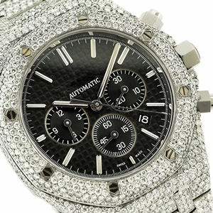 Montre à quartz pour homme en acier inoxydable, style Hip Hop Iced Out, avec diamants Moissanite VVS, bracelet de 20 mm et cadran en verre - Product Image 2