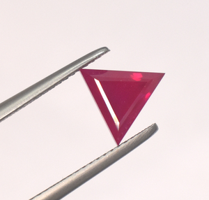Lab Ruby Trillion Cut 12 mm Loose Gemstone Genuine Corundum Lab-Created pyramidal Stone - Product Image 6