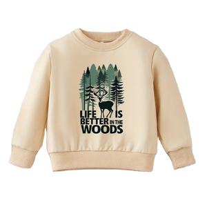 Sudadera de felpa personalizada unisex para niños, jersey de manga larga de gran tamaño, estampado informal para niños, estilo de letra estampado de punto para bebé - Product Image 6