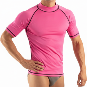 Camiseta de Protección Solar Ligera para Hombre, Tejido Elástico Transpirable, Ajuste Cómodo, Secado Rápido, Traje de Baño Perfecto, Camiseta de Protección Solar Diaria para Hombre - Product Image 1