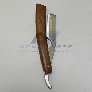 Top Selling MAMAZ YARA Barber Straight <b>Wooden</b> Razor Stainless Steel <b>Swing</b> Lock Single Blade Shaving Razor Professional Hair Cutt - Product Image 1