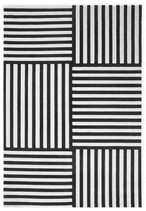 Black and <b>White</b> Geometric Stripe Area <b>Rug</b> Contemporary Abstract Pattern Carpet for Home Living Room <b>Bedroom</b> Decor - Product Image 3