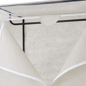 Armadio per vestiti per adulti in acciaio con cerniera a un solo livello 36 \ "armadio portatile con pomice grigio - Product Image 2