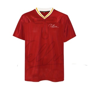 Maillot de football américain personnalisé tendance, uniforme à manches courtes, 100% polyester respirant, plusieurs couleurs disponibles - Product Image 1