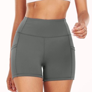 กางเกงโยคะเอวสูงทรงพีชสีพื้นแบบรัดก้น ผ้ายืดหยุ่นสูงสำหรับออกกำลังกาย ฟิตเนส ยิม  ไซส์ใหญ่สำหรับผู้หญิง - Product Image 5