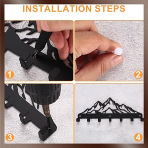 Festive Christmas Design Metal <b>Key</b> <b>Hook</b> Holder <b>Wall</b> Mounted Organizer Suitable For Holiday Decor And <b>Key</b> Storage From India - Product Image 6