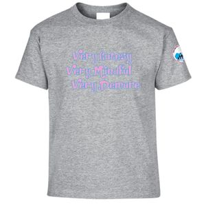 เสื้อยืดแขนสั้นลายกราฟิกสำหรับเด็กผู้หญิง สีเทาเฮเธอร์ พิมพ์ลายตัวอักษรสีสันสดใส คอกลม สวมใส่สบาย น้ำหนักเบา เหมาะสำหรับทุกวัน - Product Image 1