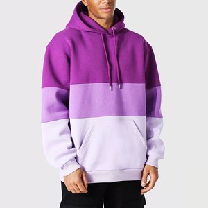 Sudadera con capucha extragrande para hombre, con bloques de color, manga raglán, diseño de patchwork de algodón y forro polar, ropa de otoño para hombre - Product Image 3
