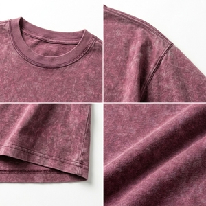 Custom Washed <b>Men</b> T <b>Shirt</b> 200g Heavyweight Cotton Oversized Anti-Wrinkle Crew Neck Streetwear Casual Top - Product Image 3