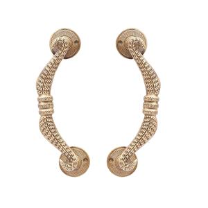 <b>Bow</b> Design Brass Door Handle Pair for Main Premium Heavy-Duty Brass <b>Pull</b> Handles - Product Image 1