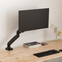 Soporte de Escritorio VESA de Alta Resistencia con Brazo Doble para Monitor con Resorte de Gas AUKI, Soporte Ajustable para Monitor de Computadora, Certificado OEM ODM