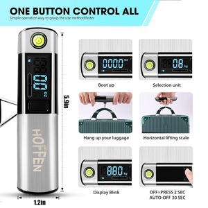 Balance numérique portable électronique de 50 kg à suspendre, alimentée par batterie, avec revêtement en acier inoxydable pour bagages et sacs - Product Image 3