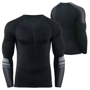 Camiseta de natación Rashguard MMA de secado rápido al por mayor, Rashguard estampado para hombre, Rashguard personalizado de manga larga, Rashguard transpirable de secado rápido - Product Image 1